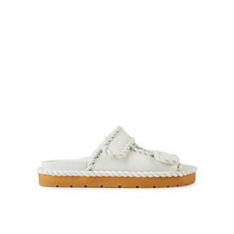 Bottega Veneta White Lamb Leather Womens Sandals