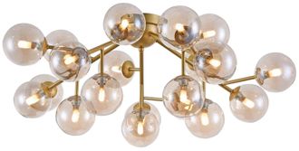 Maytoni Deckenlampe Dallas Bernstein/Messing, 20-flammig &oslash; 75 cm