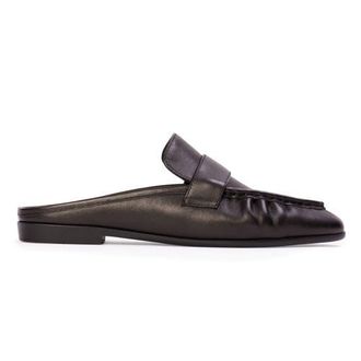 Black Suede Studio Gabby Loafer in Black Leather at Nordstrom, Size 41