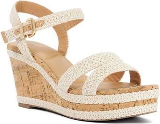 Dune London Kipling Platform Wedge Sandal in Ecru at Nordstrom, Size 9.5Us
