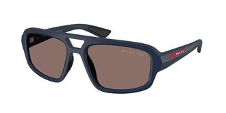 Prada PS B11SU Polarized TFY05C Mens Sunglasses Blue Size 57