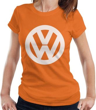Volkswagen Classic White VW Logo Womens T-Shirt
