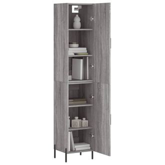 Berkfield Home Highboard Grey Sonoma 34.5x34x180 cm Engineered Wood
