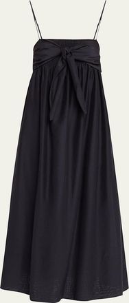 Vince Tie-Front Cotton Maxi Dress