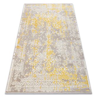 RugsX Rugsx - Alfombra Core 3807 Ornamento Vintage - Estructural, Dos Niveles De Vell&oacute;n, Beige / Oro Yellow 120x170 Cm