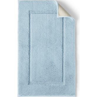 Lands End Cotton Non-skid Contour Bath Rug in Dusty Blue at Nordstrom, Size Medium