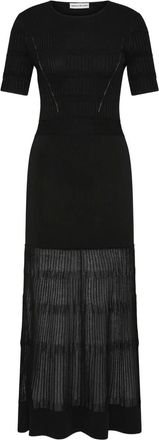 Rebecca Vallance Abito Liana midi a coste - Nero