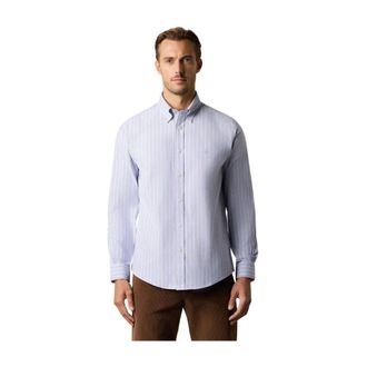 Brooks Brothers Regular Fit Non-Iron gestreept stretch Oxford overhemd met button-down kraag - Heren - Overhemden - Blauw - Maat: S Katoen
