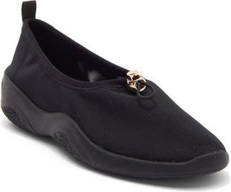 Loeffler Randall Raina Stretch Knit Flat in Black at Nordstrom, Size 7.5