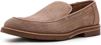 Andr&eacute; Assous Kenny Loafers Mens Shoes Taupe Suede Woven : 11.5 M, Leather