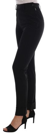 Ermanno Scervino Womens Stretch Polyester Leggings Black Elastane