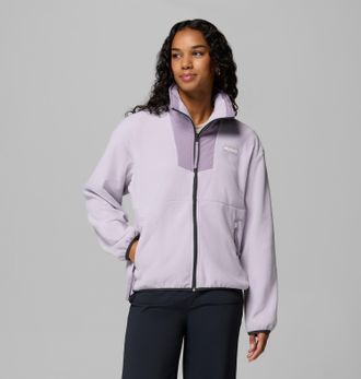 Columbia Fleecejacke COLUMBIA SEQUOIA GROVE FULL ZIP FLEECE, Damen, Gr. XL (46/48), lavender pearl, shale lila, Obermaterial: 100% Polyester, Jacken Fleecejack