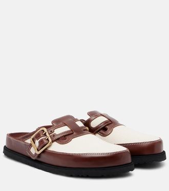 Birkenstock Zuecos Boston con piel