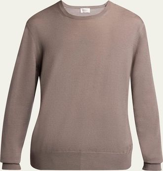 Saint Laurent Mens Fine-Gauge Crew Sweater