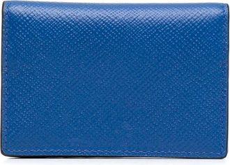 Smythson Portacarte con battente - Blu