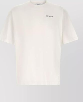 Off-white cotton logo-print crew-neck short-sleeve t-shirt