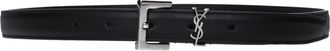 Saint Laurent Damens G&uuml;rtel Leder Schwarz