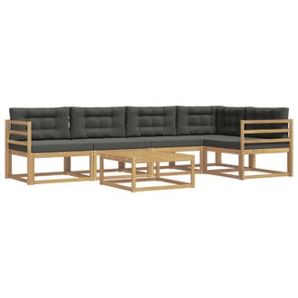 vidaXL Conjunto De Sof&aacute;s De Exterior 6 Pcs Blanco Y Antracita Vidaxl