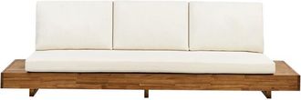 Beliani Garden Sofa 3 Seater MARETTIMO Certified Acacia Wood Brown