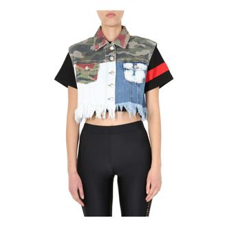 GCDS Mix Cut Gilet - female - GCDS - Waistcoats - Multicolor - XS - Jackets
