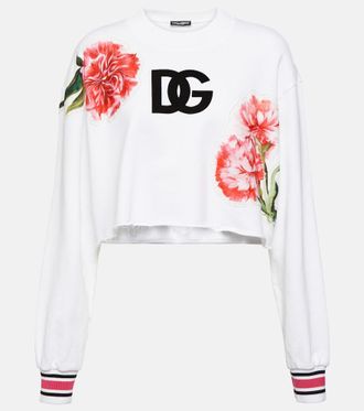 Dolce & Gabbana Felpa cropped in cotone con logo