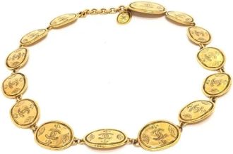 Chanel Pre-owned Metal belts - Dames - Vintage Accessoires - Geel - ONE Size - Vintage
