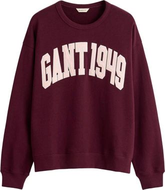 GANT Sudadera con Estampado - Sweatshirts & Hoodies - Mujer - P&uacute;rpura - XL