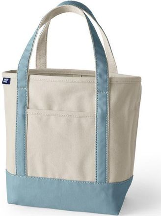 Lands End Lands End Canvas Open Top Tote Bag Regular & Long Handle Carry All - Stylish for Work Travel Beach Errands Great Gift in