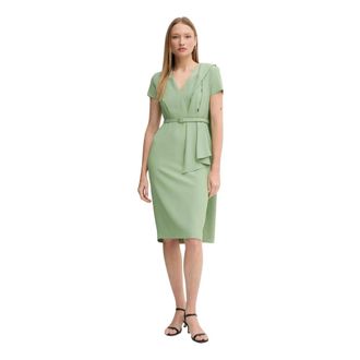 Sandro Ferrone Midi Kleedjes - Dames - Casual kleedjes - Groen - S - Kleedjes