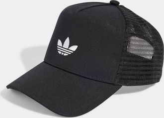 adidas Baseball Cap ADIDAS ORIGINALS CURVED TRUCKER, schwarz, Obermaterial: 92% Polyester, 8% Elasthan, Caps Baseball Cap