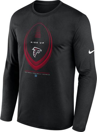 Nike Atlanta Falcons Legend Icon Nike Mens Dri-FIT NFL Long-Sleeve T-Shirt in Black | NKHT00A96-NDB