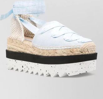 Stella McCartney gaia platform espadrilles logo canvas