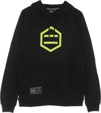 Dolly Noire Lichte Hoodie Heren Zwart/Geel - Heren - Hoodies - Zwart - XL - Katoen - Hoodies & sweatvesten