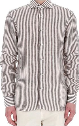 Barba Dandylife Tailored Shirt - Heren - Casual Overhemden - Veelkleurig - L - Linnen - Overhemden