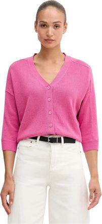 Marc Aurel V-hals Vest - Dames - Vesten - Roze - XL - Katoen - Truien & Vesten