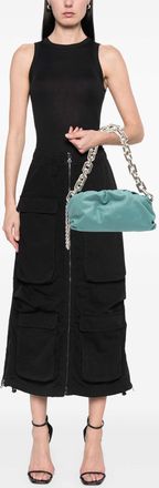 Bottega Veneta Pre-owned Womens Chain Pouch Gathered Bag - Marine Leather - One Size
