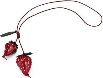 OLD TREND Strawberry Genuine Leather Artisan Charm in Ruby at Nordstrom