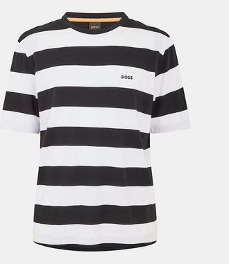 HUGO BOSS Mens Crew Neck Short Sleeve Jersey T-Shirt - Black - Size: 40