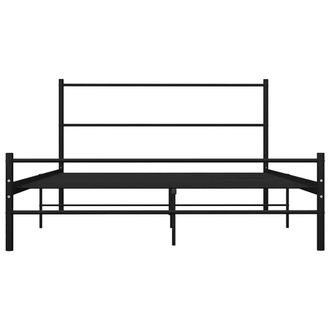 Berkfield Home Elegant Bed Frame Black Metal 140x200 cm
