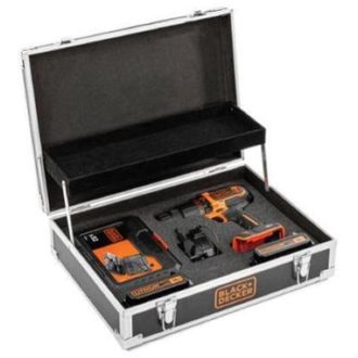 Black+Decker TRAPANO AVVITATORE A BATTERIA CON PERCUSSIONE BDCHD182FC-QW 18V - 1,5 ah Litio
