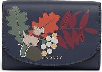 Radley London Acorntopia Medium Leather Flapover Wallet in Ink at Nordstrom Rack