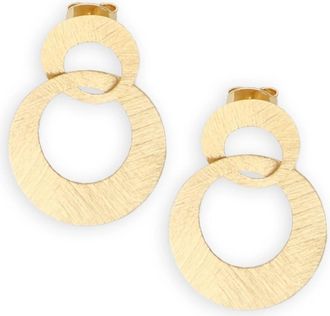 Lott. Gioielli CL Earring Double Charm Satin Small - Dames - Oorbellen - Geel - ONE Size - Satijn - Accessoires