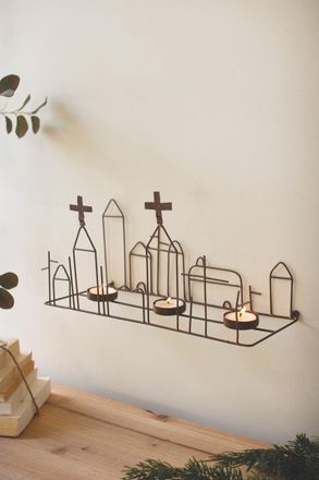 Kalalou Wire Wall Triple T-Lite Sconce