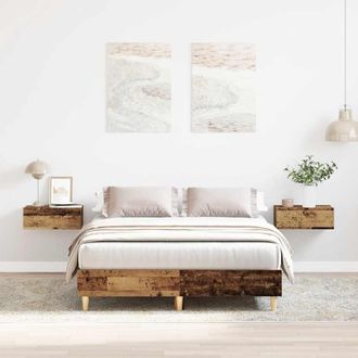 Berkfield Home Bed Frame No Mattress Old Wood 135x190 cm Double Engineered Wood in Brown
