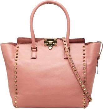 Valentino Pre-owned Leather 2way Bag - Dames - Vintage Shopper - Roze - ONE Size - Leer - Vintage