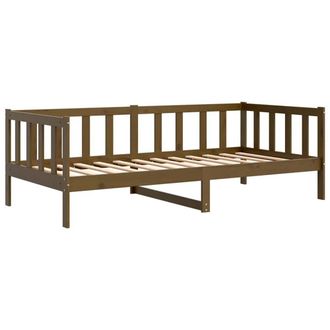 Berkfield Home Sturdy Day Bed Honey Brown Solid Pinewood 90x200 cm