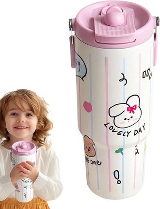 No Brand Bonita Botella De Agua Isot&eacute;rmica, De Gran Capacidad, Dise&ntilde;o Elegante, Aspecto Lujoso, Fabricada En Acero Inoxidable 316, Taza De Caf&eacute; Port&aacute;til, 900 M