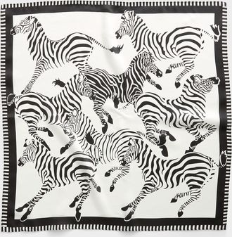 Simons Womens Zebra pure silk scarf