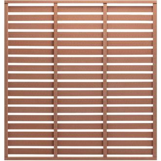 vidaXL Pannello di Recinzione in wpc 180x180 cm Marrone - Vidaxl