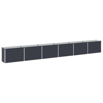 vidaXL Cama De Jard&iacute;n Elevada Gris Antracita 480 X 40 X 55 Cm Vidaxl